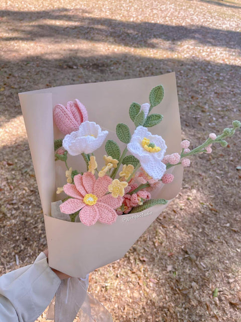 Pink/Purple Style Bouquet (No.1) with Delphinium