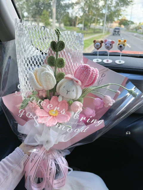 Pink Style Bouquet (No.12) with bunny